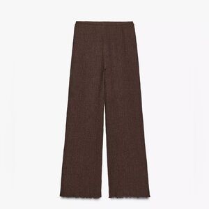 Zara Textured Straight Leg Pants